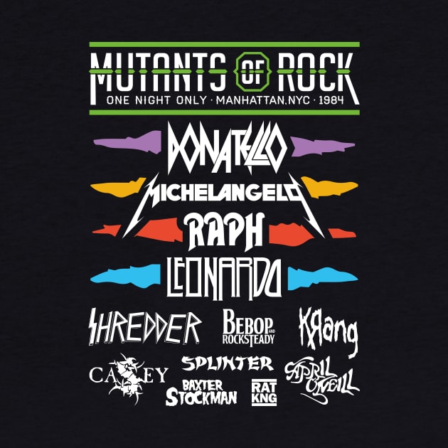 Mutants of Rock - Double Sided Festival Shirt by RetroReview